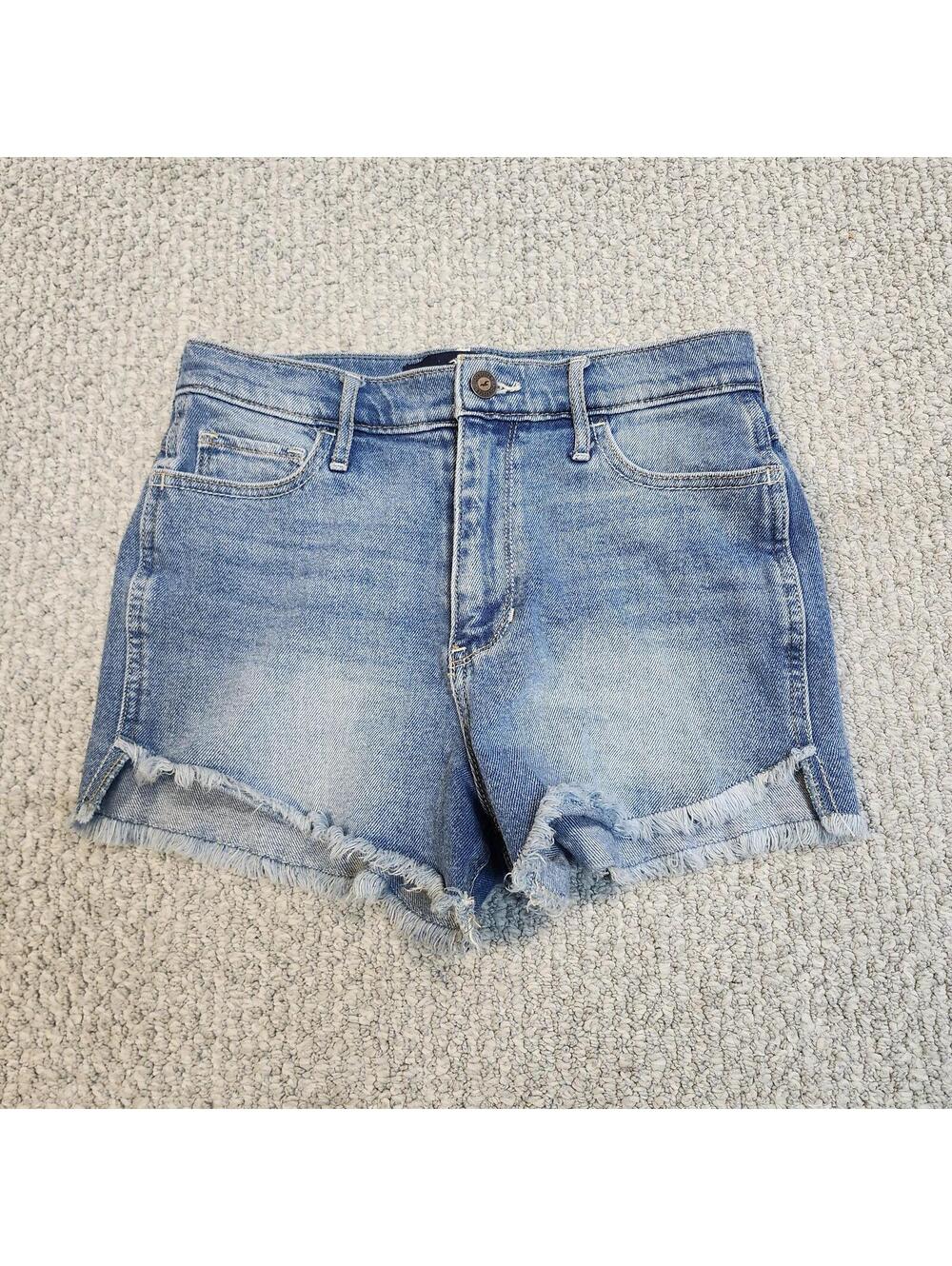 Hollister Light Wash Denim Shorts Ultra High Rise Size 27